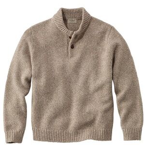 L.L.Bean Men’s Classic Ragg Wool
Sweater, Henley Sz XL
